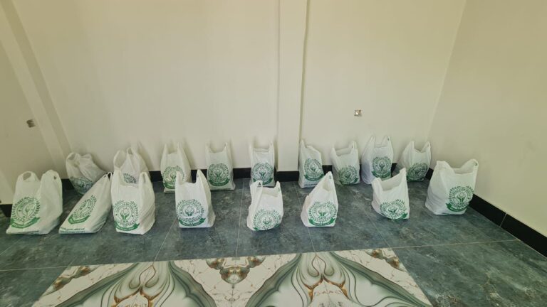 Food ration bags ready for needy families