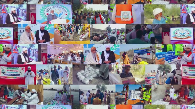Humanitarian relief activities photo collage