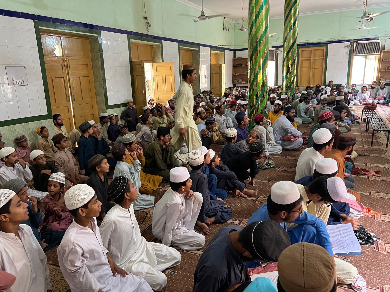Students attending a religious education class